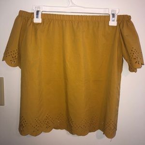 Yellow Off the Shoulder Top